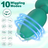 Remote Controlled 360° Twirling Green Textured Vibrating Butt Plug