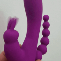 Pulse Wave Triple Stimulation Curve Rechargeable Rabbit Vibrator 4.8 Inch