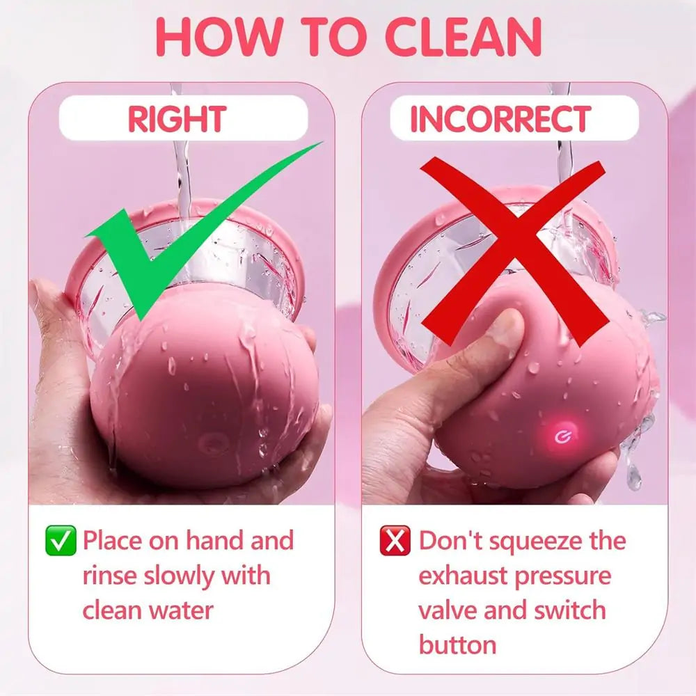 3 Brush Heads Nipple Teasers Manual Sucking with 10 Powerful Rotation Modes