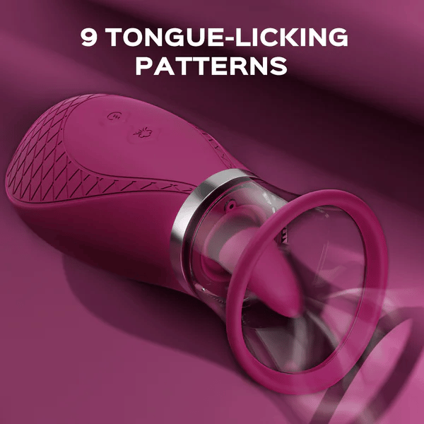 3 Sucking 9 Licking Modes Tongue Vibrator Nipples Clit Sucker
