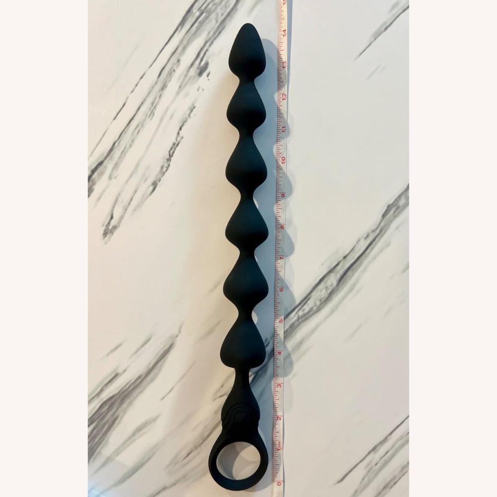 14.4 Inch Ultra-Soft Liquid Silicone Rechargeable Flexible Vibrating Anal Beads