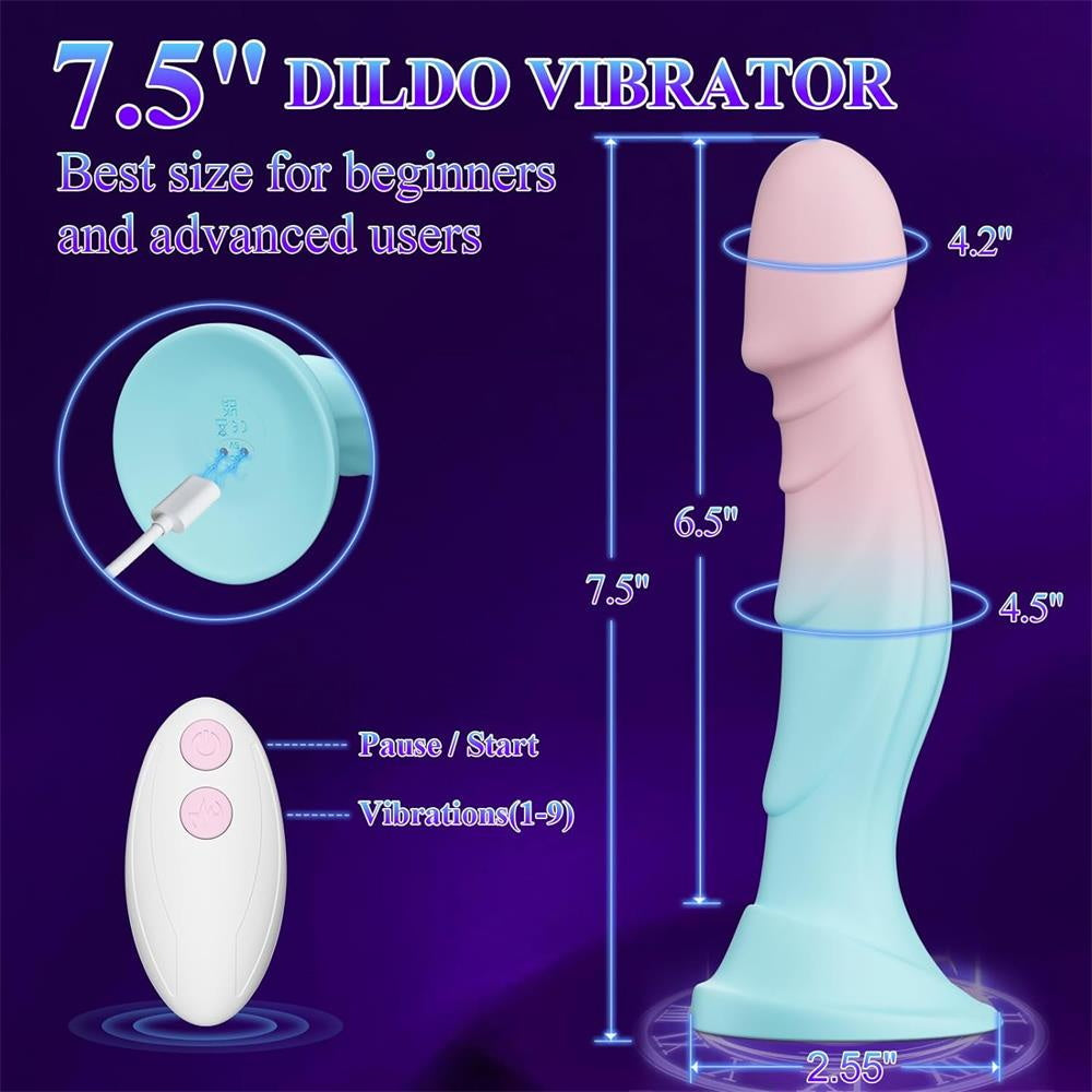 Adorime 7.5” Silicone Realistic Dildos with Suction Cup 