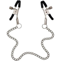 Adjustable BDSM Nipple Clamps with Chain – Teasing Toys for Couples & Women