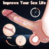 2.6 Extra Inches Reusable Penis Sleeve for Men Penis Extender with Ball Loop