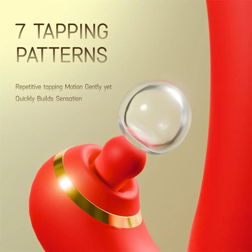 3 in 1 G Spot Vibrators with 7 Tapping, 7 Vibrating & 7 Flapping Patterns