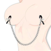 Adjustable BDSM Nipple Clamps with Chain – Teasing Toys for Couples & Women