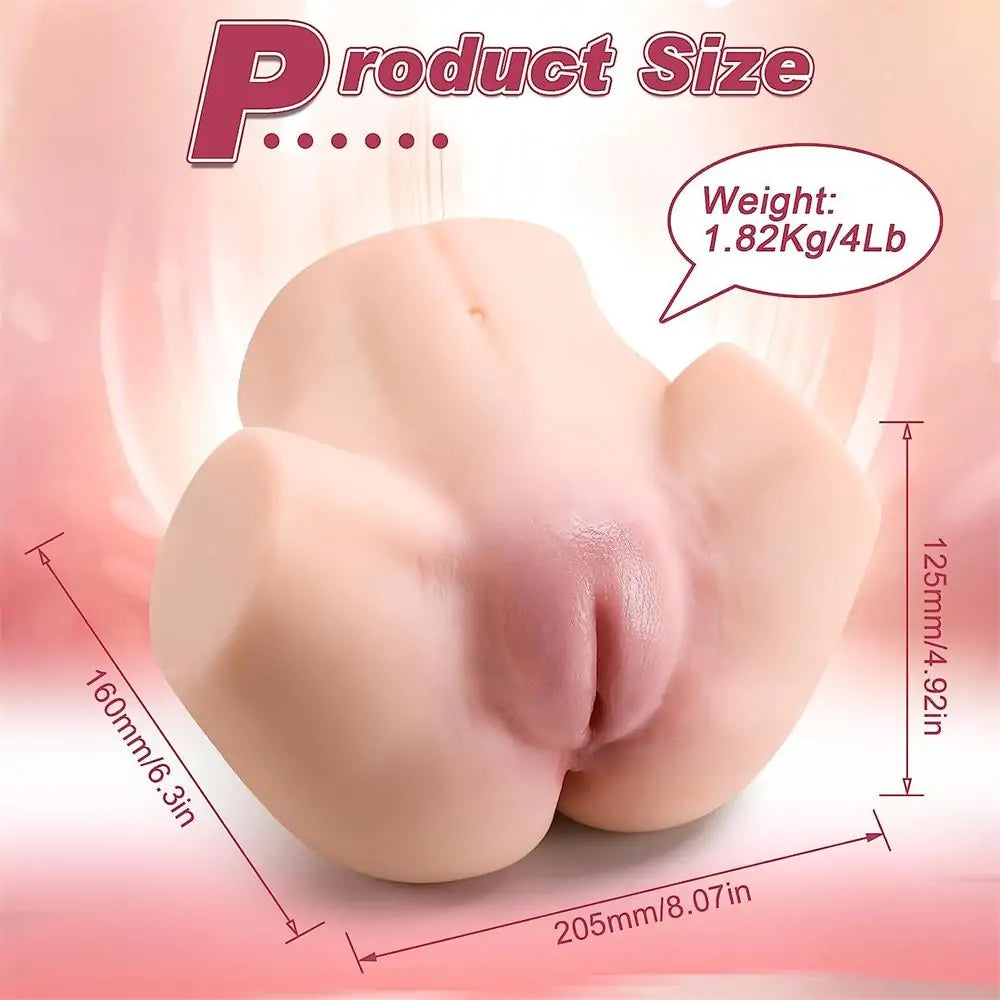 4LB 3D Textured Lifelike Sex Stroker Pocket Pussy
