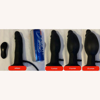 Inflatable Butt Plug Anal Training Stretcher Extender Vibrating Suction Cup Dildo