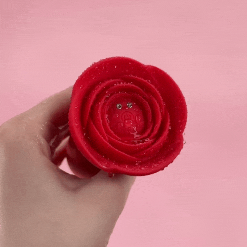 Vibrating Rose Glow Butt Plug with Remote Control 3.9 Inch