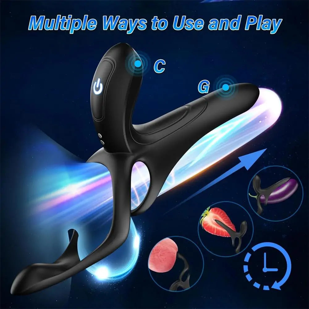 Silicone Vibrating Penis Cock Ring Vibrator