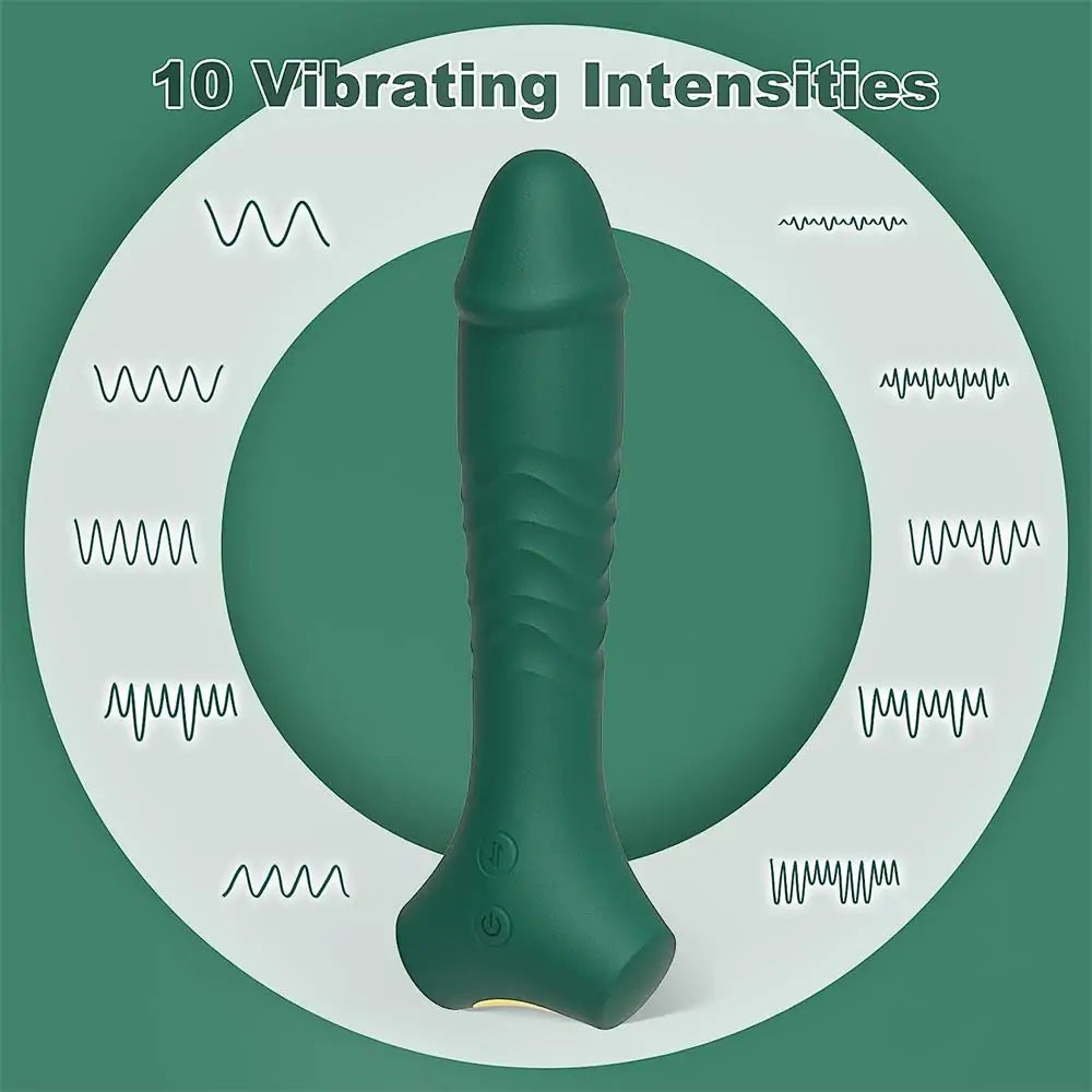 Realistic Swelling Sex Toys with 3 Thrusting & 10 Vibrating Stimulation