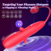 4 in 1 Mouth-Shaped Tongue Licking & Kissing Rose Clitoral Stimulator Flapping Vibrator #Pussy From Behind #Rimming