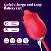 4 in 1 Mouth-Shaped Tongue Licking & Kissing Rose Clitoral Stimulator Flapping Vibrator #Pussy From Behind #Rimming
