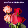 4 in 1 Mouth-Shaped Tongue Licking & Kissing Rose Clitoral Stimulator Flapping Vibrator #Pussy From Behind #Rimming