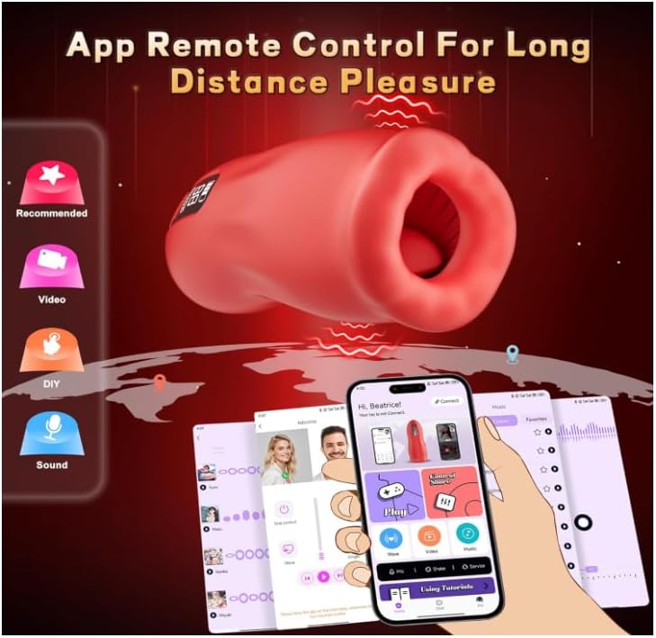 Sucking & Licking Male Masturbator – 9 Vibration & 3 Suction Modes, APP Controlled, Portable & Waterproof