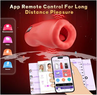 Sucking & Licking Male Masturbator – 9 Vibration & 3 Suction Modes, APP Controlled, Portable & Waterproof