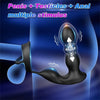 Vibrating & Rolling Anal Plug Vibrator with Cock Ring