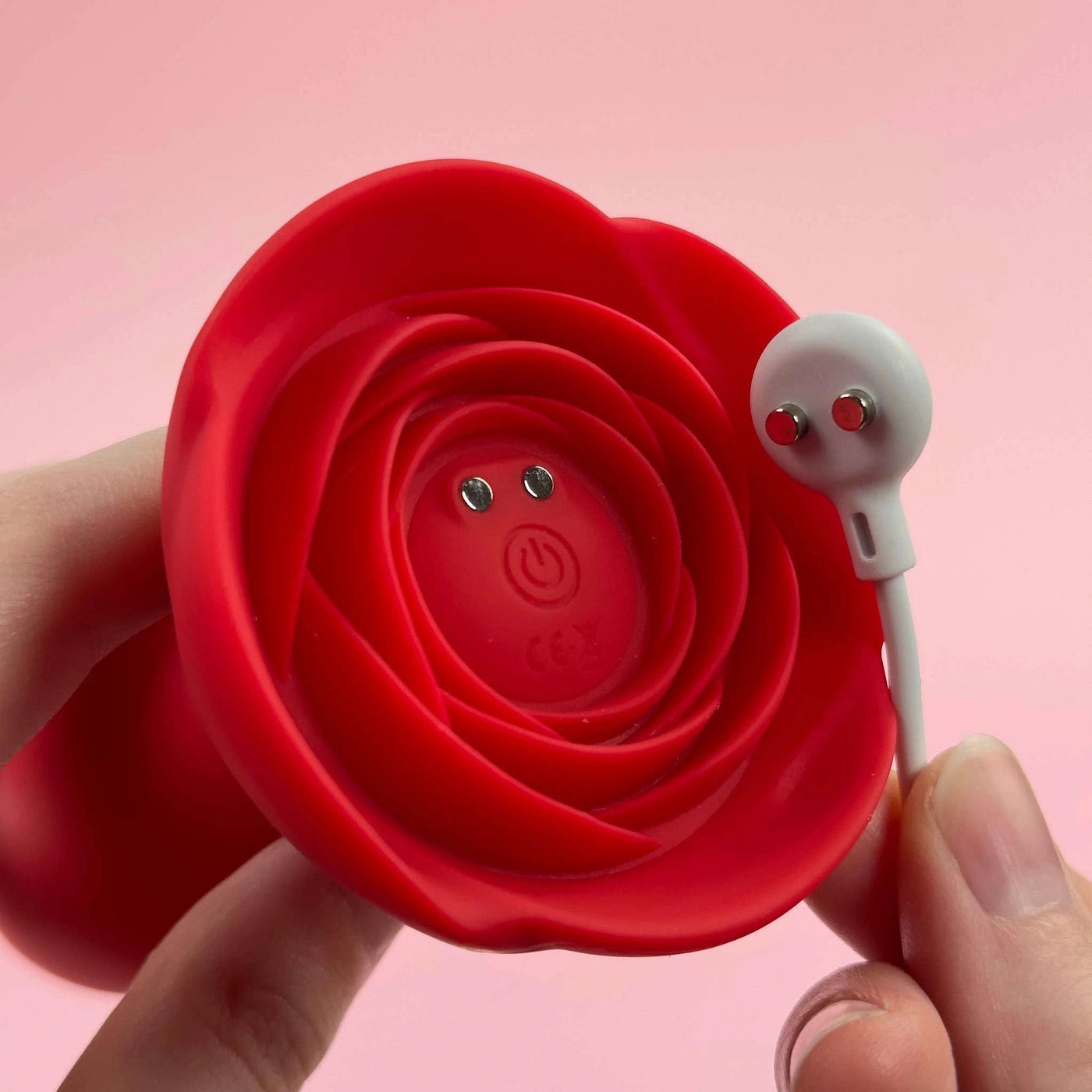 Vibrating Rose Glow Butt Plug with Remote Control 3.9 Inch