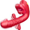 Newly Upgraded 4-in-1 G Spot Dildo Vibrator with 10 Flapping & Vibrating & Licking Biting Modes