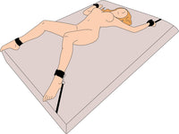 Under the Bed Bondage Restraint Set with Cuffs, Blindfold & Feather Tickler