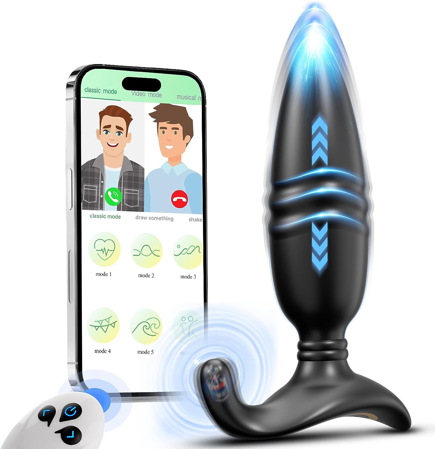 App & Remote Control Thrusting Anal Vibrator Prostate Massager