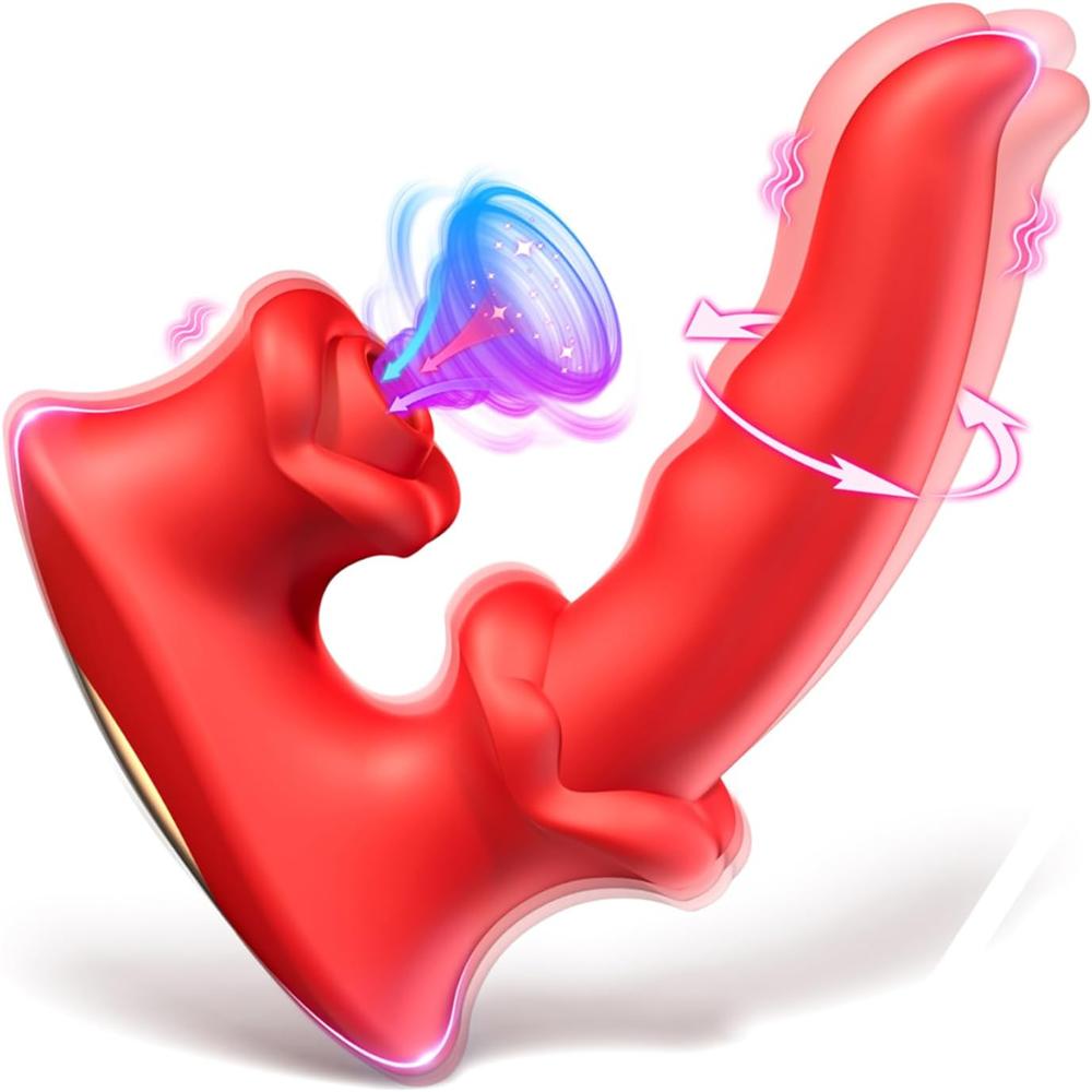 2025 Upgraded Clit Vibrator Rotating Tongue with Stronger Suction, Wiggle Vibrations