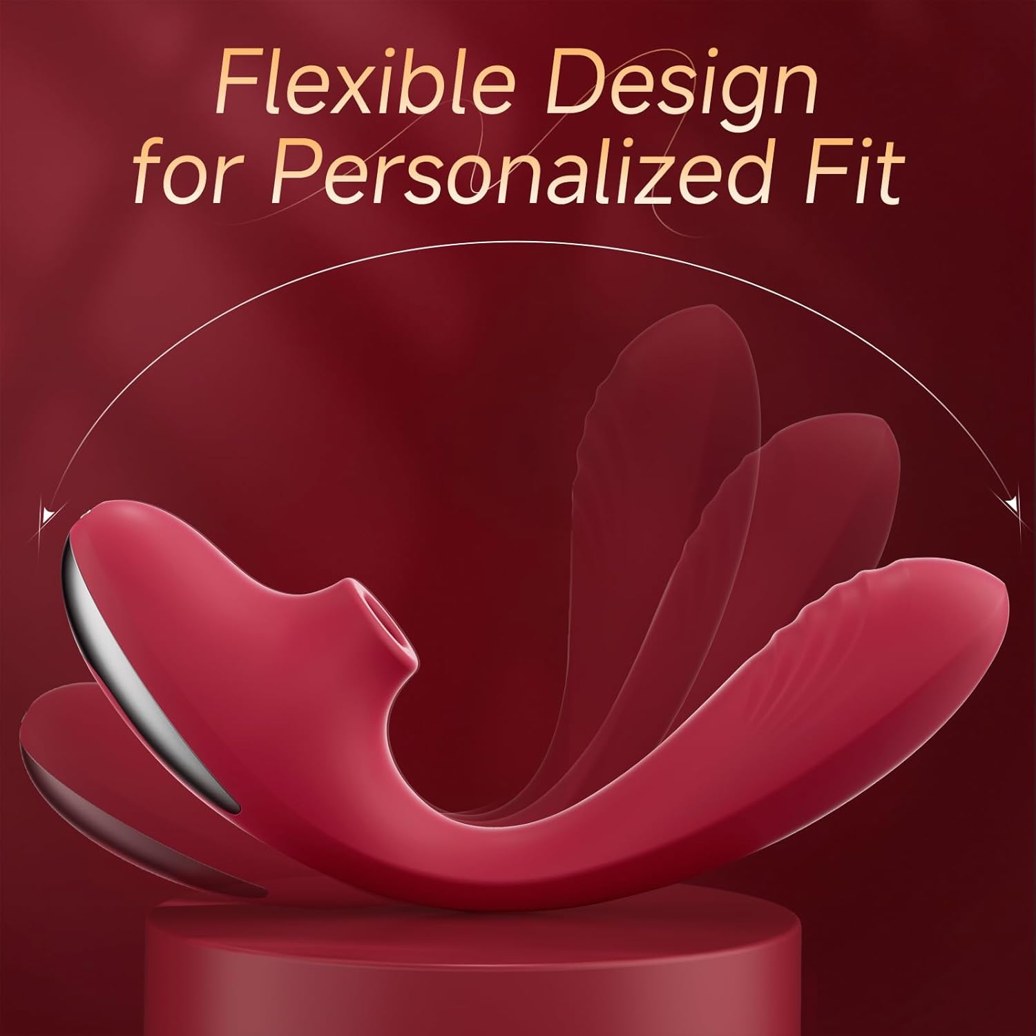 Blend - 3 in 1 Adjustable C-Shape Vibrator, Soft Silicone Clit Sucker & Powerful G-Spot Stimulator