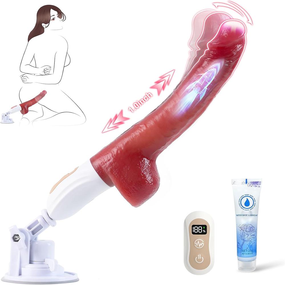10" Realistic Dildo Sex Machine with 9 Thrusting & Wiggle-Vibration