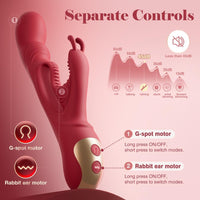 Rabbit Vibrator with Soft Hollow Bunny Ears for More Precise Clitoral Stimulation