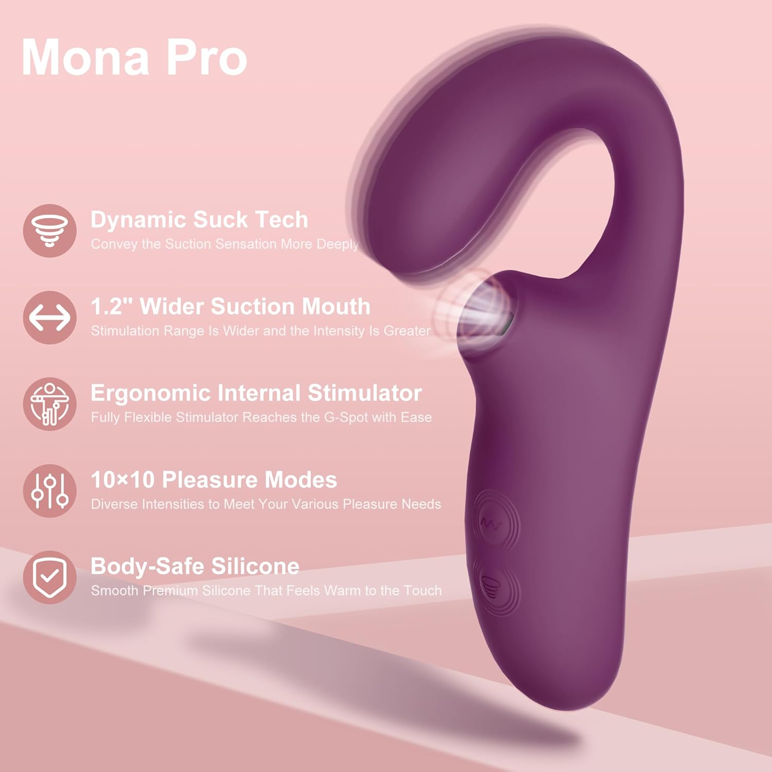 Mona Pro Dual Stimulation Clitoral & G-spot Sucking Vibrator