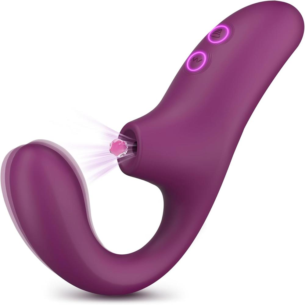 Mona Pro – Clit & G-Spot Suction Dual Stimulation Vibrator, Quiet, Powerful & Flexible (<50 dB)