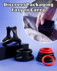 Get Hard Extra Thick Silicone Cock Ring Set (8 Count)