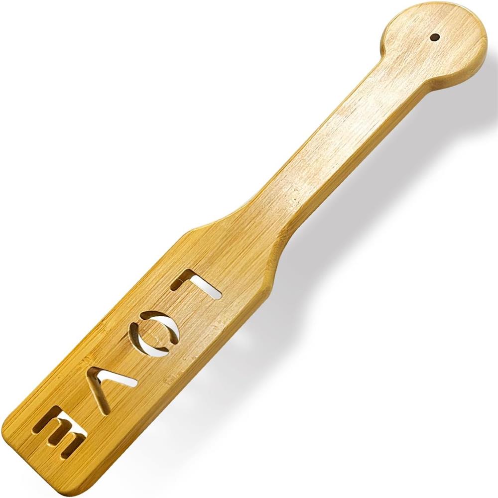 Pure Natural Bamboo Slut Spanking for Sex Play Paddle 12.99 Inch