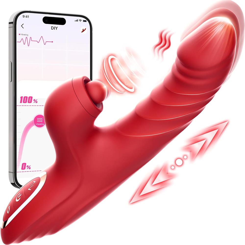 Rabbit Sucking Vibrator with 10 Vibrating 7 Thrust Modes with Licking #Foreplay #Bathroom