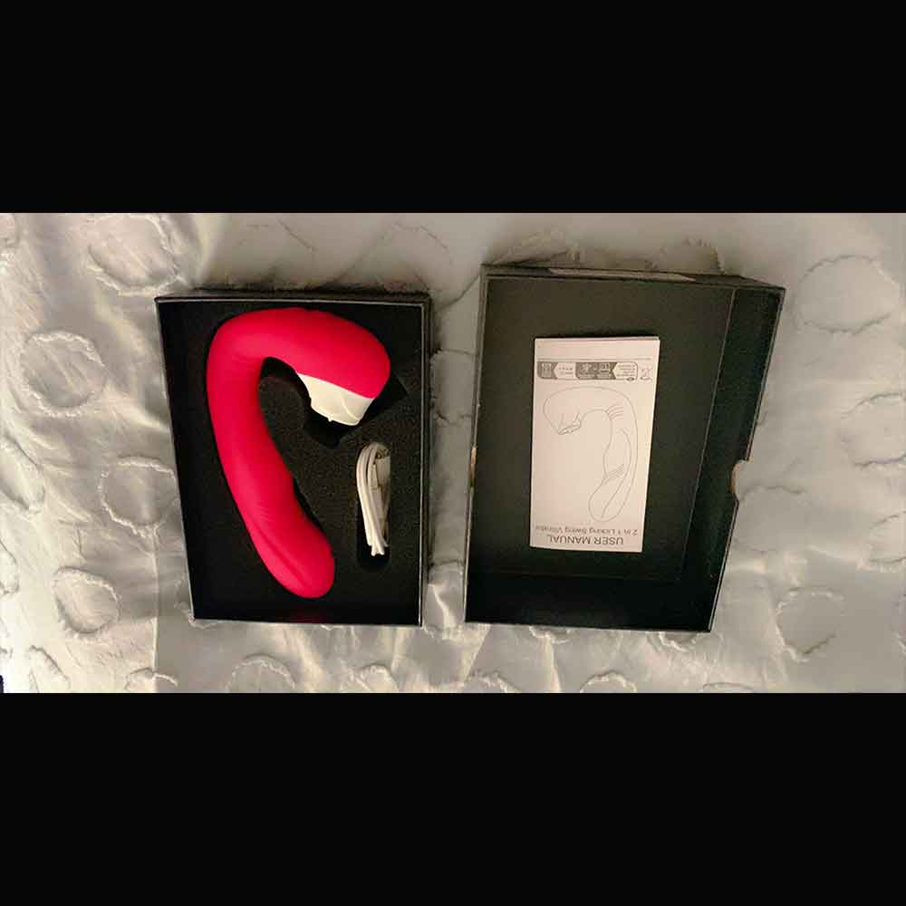 Swing G-Spot Dildo Vibrator with Clitoral Licking Stimulation