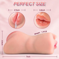 7 Inch Pocket Pussy with 3D Realistic Textured Tight & Real Mouth
