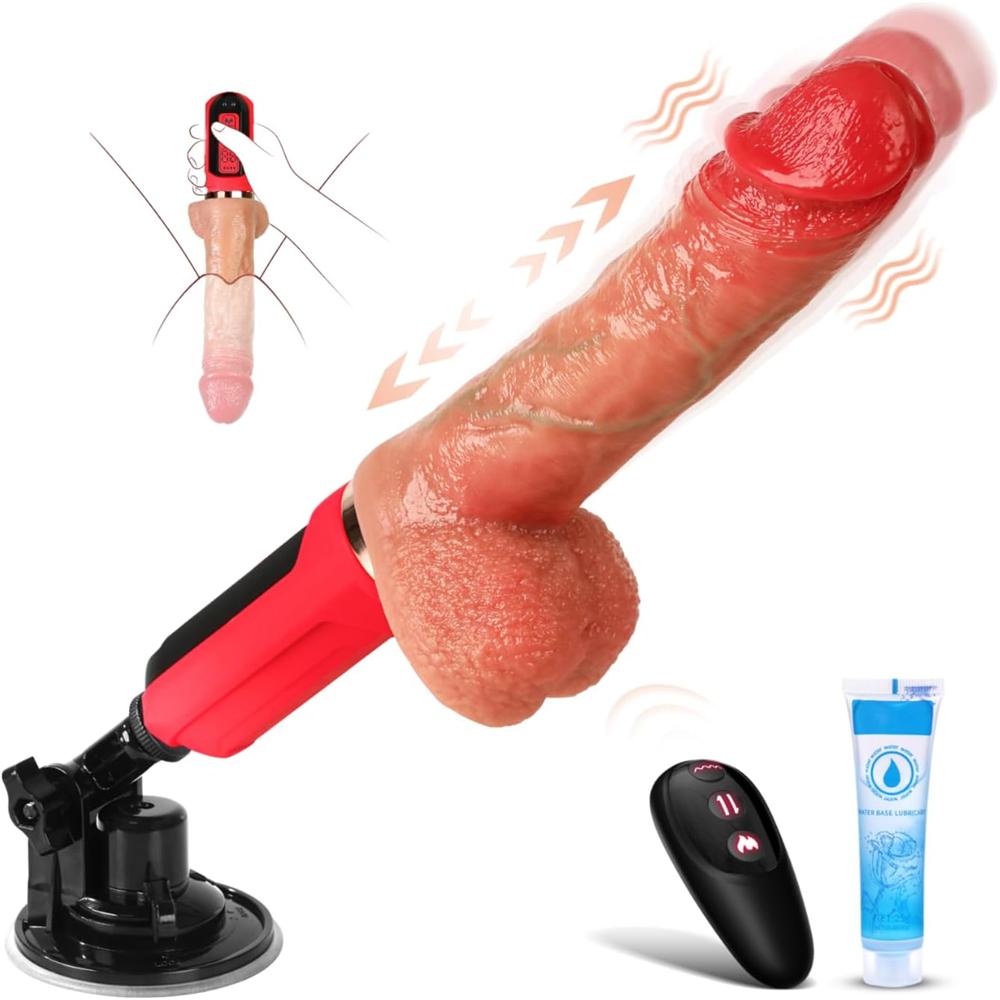 2025 Upgraded 6 in 1 Automatic Thrusting Sex Machine Fast Heating Dildo Vibrator