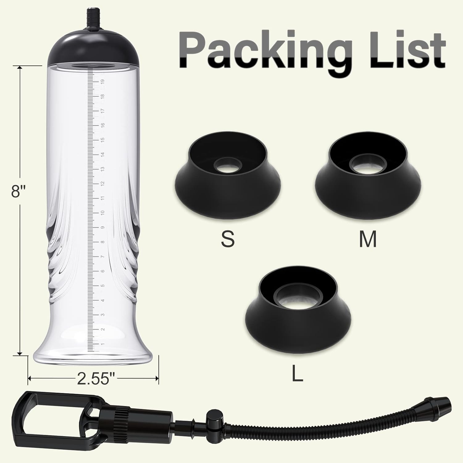 Penis Vacuum Starter Pump, Manual BASICS Trigger 8 Inch #Big Than You Thought