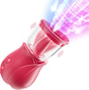 Rose Tongue Pump Clitoris & Nipple Vibrator, 5 Lick - Vibrating & 4 Sucking Modes