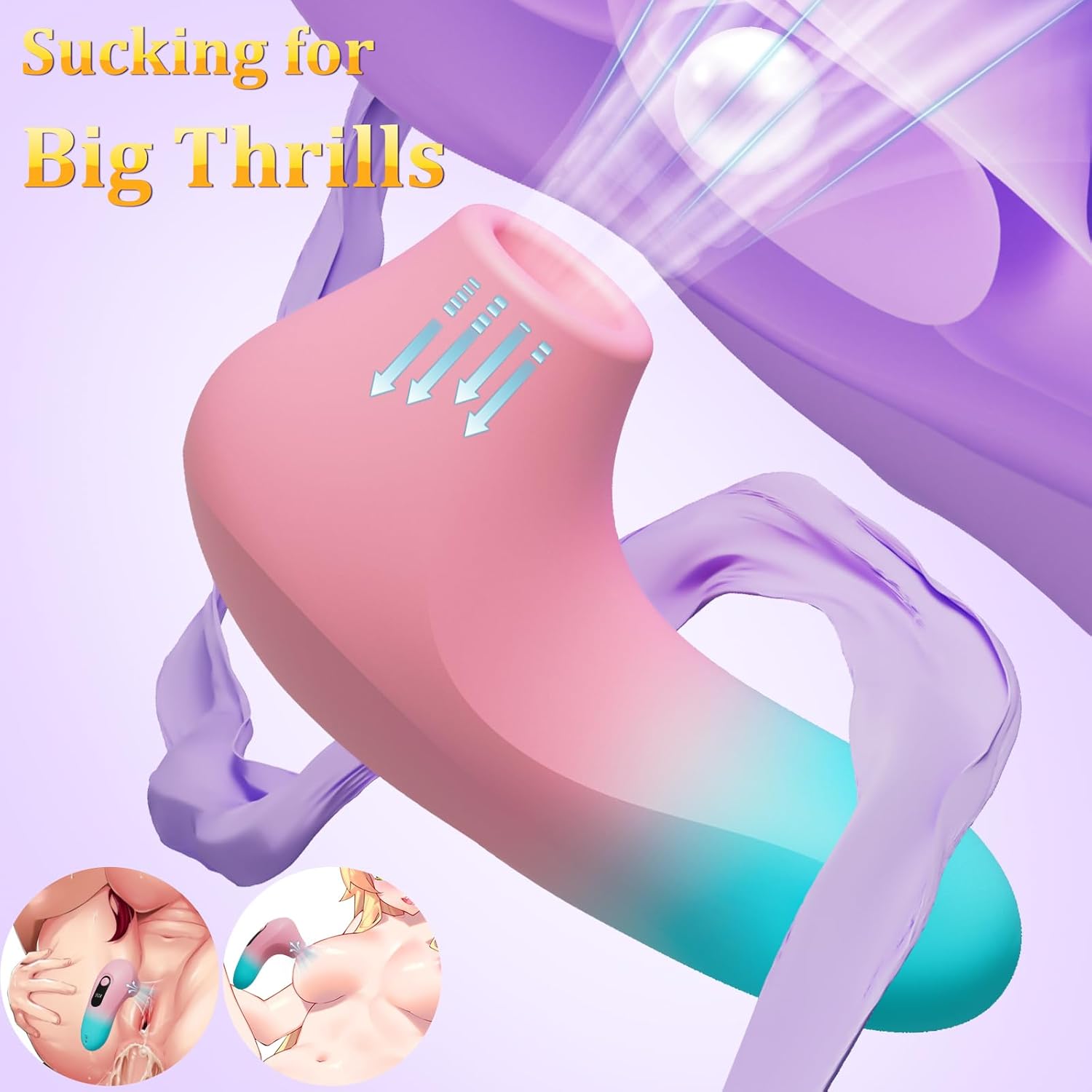 Wider & Softer Sucking Mouth Nipple Vibrator with APP Remote Control