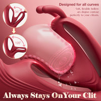 Rabbit Vibrator with Soft Hollow Bunny Ears for More Precise Clitoral Stimulation