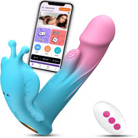 App Remote Control Wearable Butterfly Panty Vibrator with 10 Vibrating & Flapping Modes