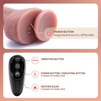 Power Pounder 8.7" Realistic Thrusting G Spot Vibrator – Heating, Multiple Modes & Suction Base (<50 dB)