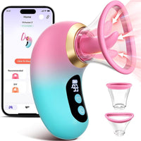 5-in-1 Sucking, Vibrating, and Licking Vibrator with APP Control and LCD Display