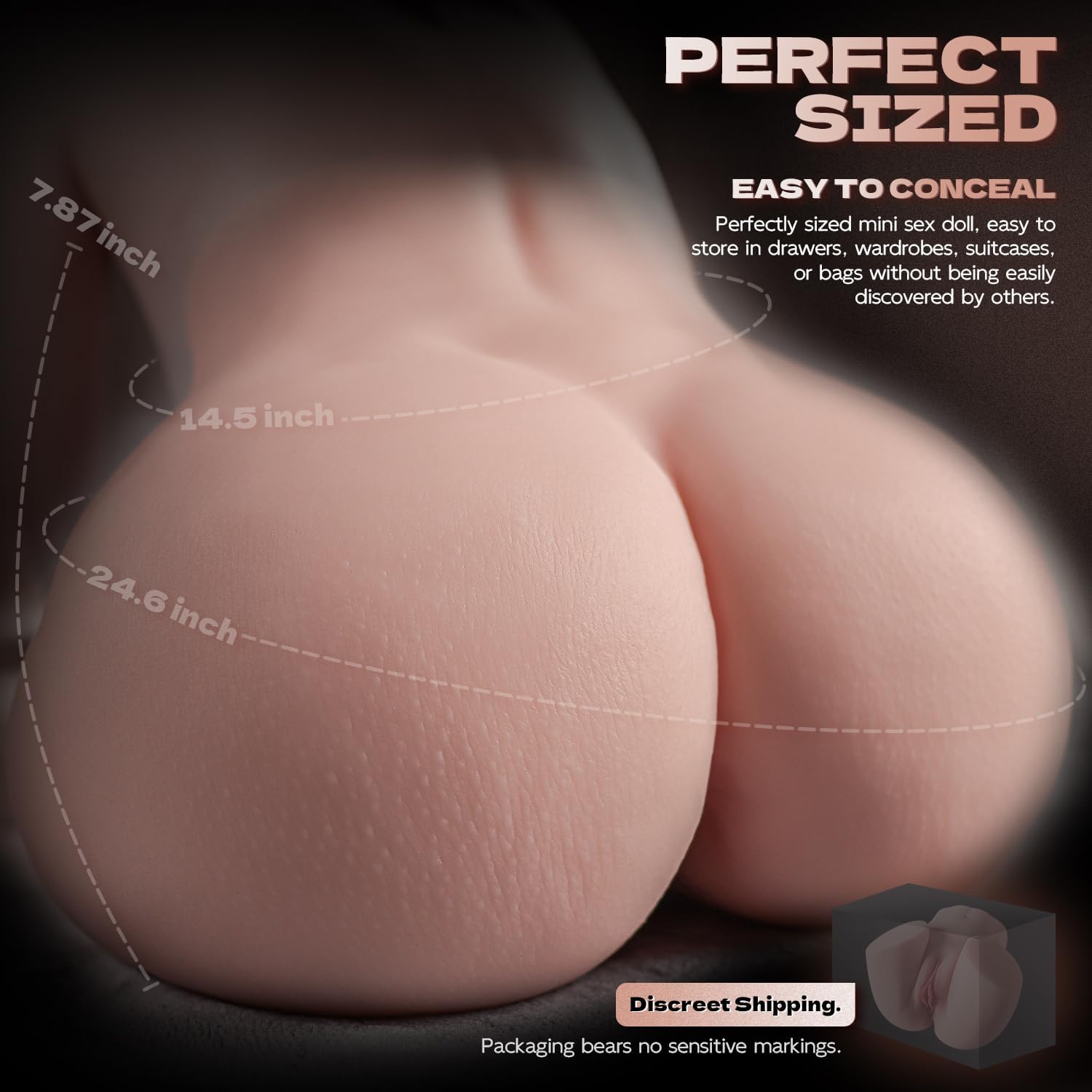Olivia - 5.8LB Entry-Level Ass Lifelike Soft Butt with Vagina and Anal Channel
