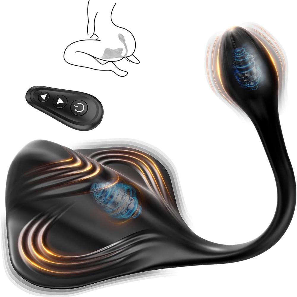 Manta Ray Shaped Sitting Prostate Massager for Penis Wrapped Training, Anal Teasing Ride