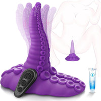 4.7" Insertable Tentacle Monster Dildo Vibrating Sex Saddle with Stable Structure (≤40 dB)
