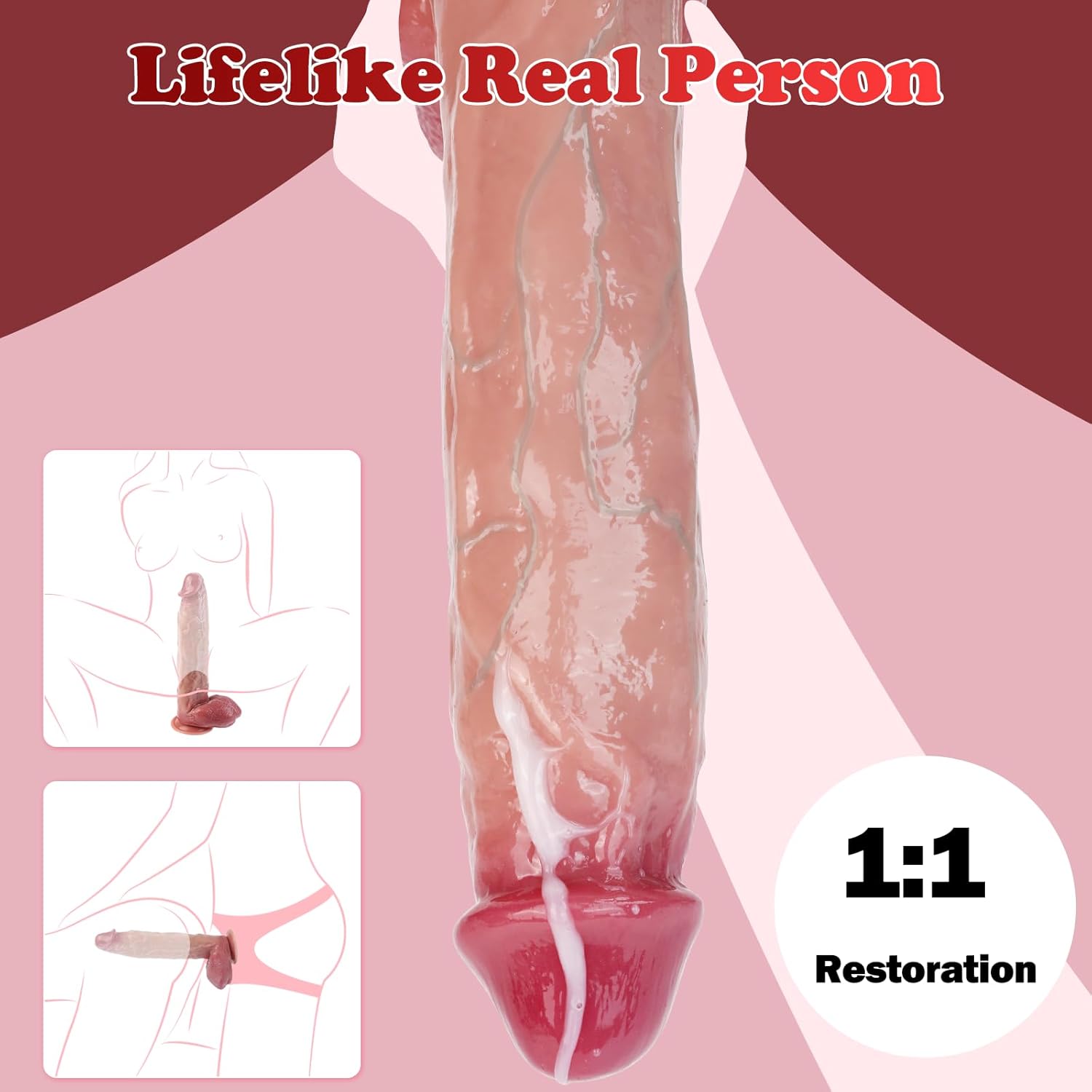 11.3’’ Huge Thick Dildo Silicone Realistic Big Giant with Strong Suction Cup