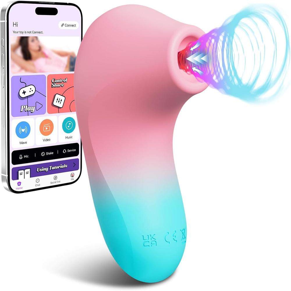 Wider & Softer Sucking Mouth Nipple Vibrator with APP Remote Control