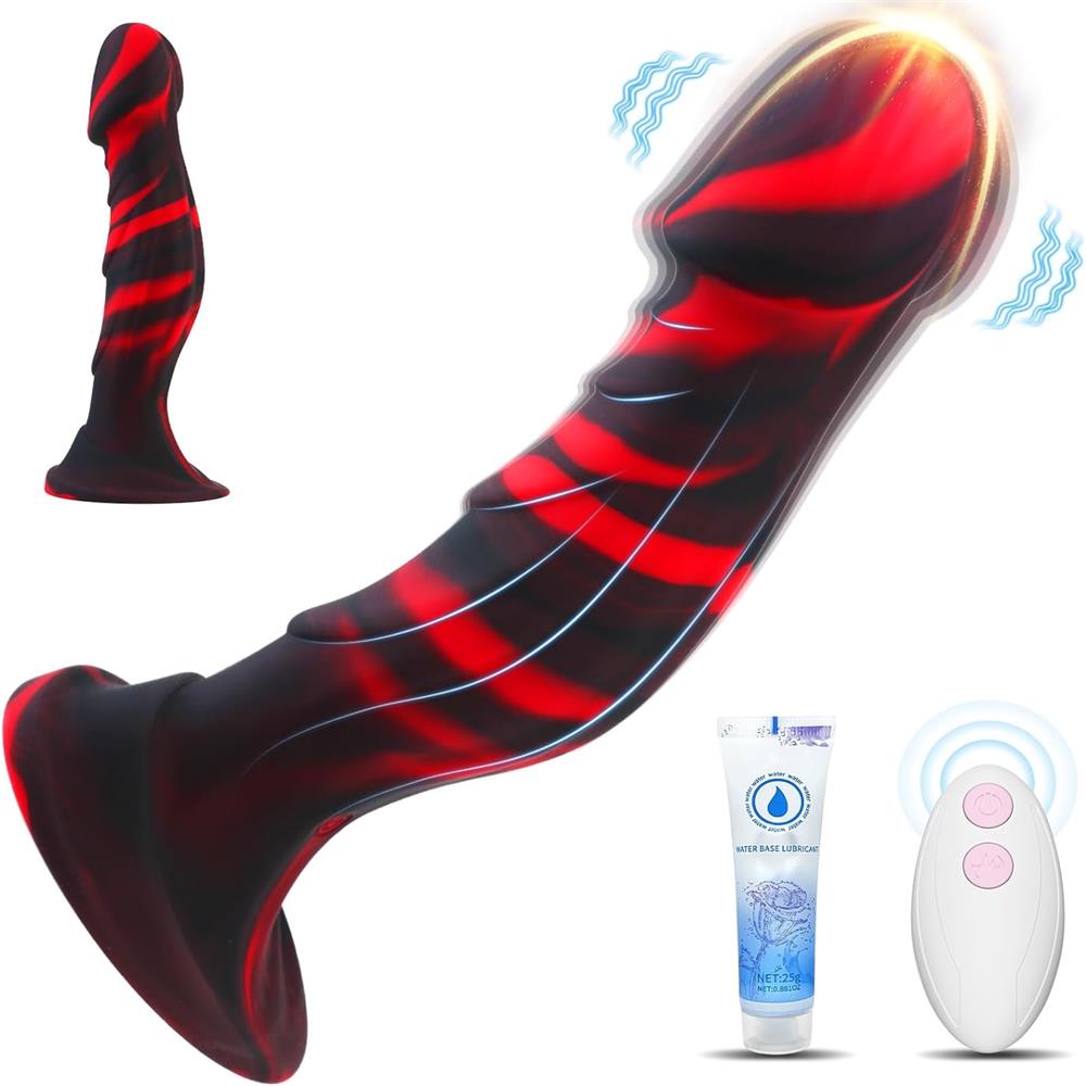 Macaron 7.5” Silicone Realistic 9 Vibrations Dildos with Suction Cup